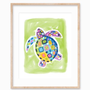 Printable Sea Turtle Art Digital Download Beach Art Nursery Printable Wall Art Animal Art Kids Art Coastal Beach House Art Gender Neutral