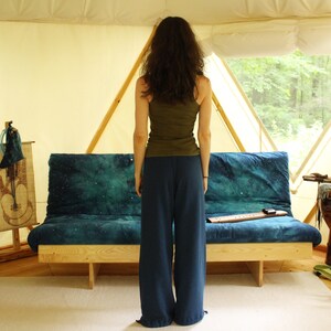 drawstring hemp sweatpants lounge pants - 100% hemp and organic cotton - custom made hand dyed - optional drawstring cuff - sizes xxs to xl image 4