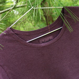 tight fit long sleeve shirt 100% hemp and organic cotton custom made to order hand dyed image 10