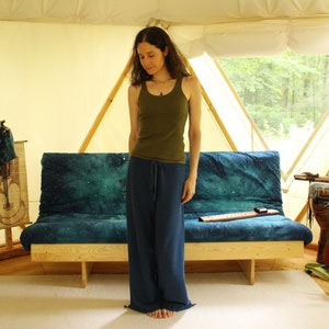 drawstring hemp sweatpants lounge pants - 100% hemp and organic cotton - custom made hand dyed - optional drawstring cuff - sizes xxs to xl image 7