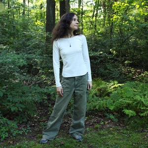 Organic Hemp Clothing - Extra Long Sleeve Boat Neck Shirt - 100% Hemp ...