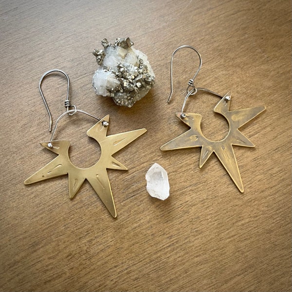 Starburst Earings | Star Earrings | Dangling Earrings