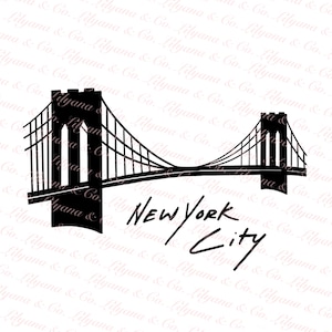 ニューヨーク市、ブルックリン橋、PNG、PDF、デジタルダウンロード、画像 画像 1