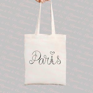 Paris, France, calligraphy lettering, Eiffel Tower, PNG, PDF, digital download, image image 2