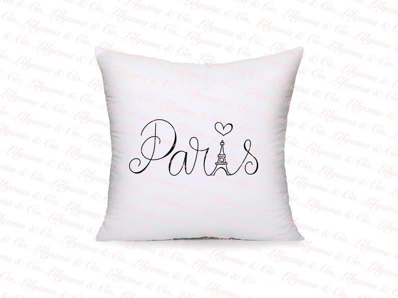 Paris, France, calligraphy lettering, Eiffel Tower, PNG, PDF, digital download, image image 4
