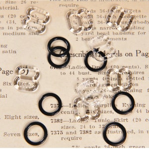 1/4&quot; - Plastic Strap Rings and Slider - DIY Lingerie Bra Making