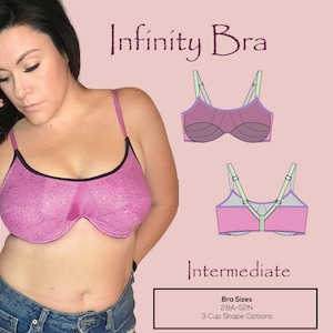 40A-52N Infinity Bra Pattern by Porcelynne | Size-Inclusive | Wireless/Monowire | Great Support | DIY Sewing | Print at Home/Projector File