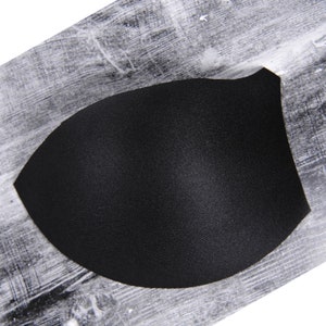 Black Molded Bra Cups - Demi Cut - 1 Pair