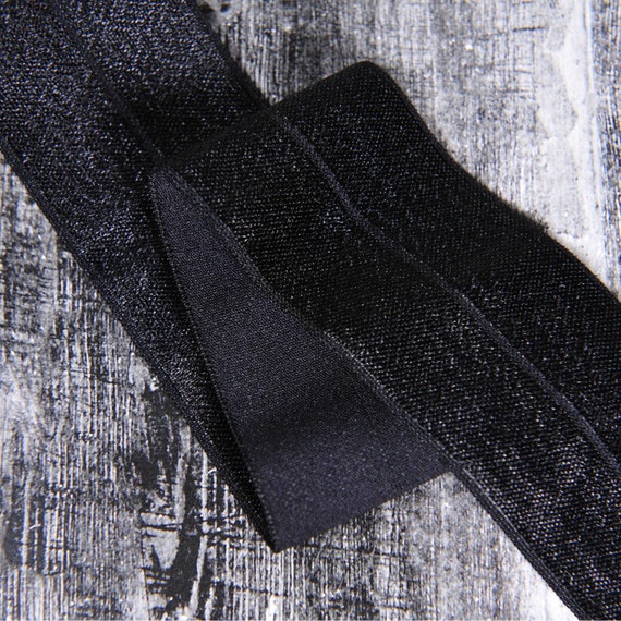 Wide Brushed Back 1 Wide Shiny Bra Making Strap Elastic Choose From Black  or White 3 Yards DIY Lingerie Supplies, Replacement 