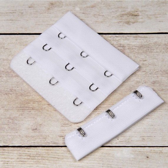 White Bra Hook and Eyes - 3 Rows (HE133W)