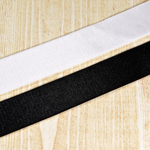 Wide Brushed Back 1 Wide Shiny Bra Making Strap Elastic Choose From Black  or White 3 Yards DIY Lingerie Supplies, Replacement 