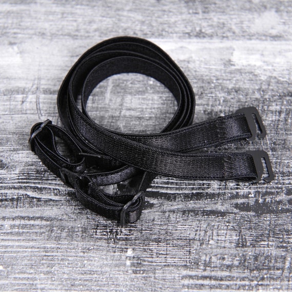 Black Detachable Bra Straps 3/8 or 10mm Wide 1 Pair Bra Making