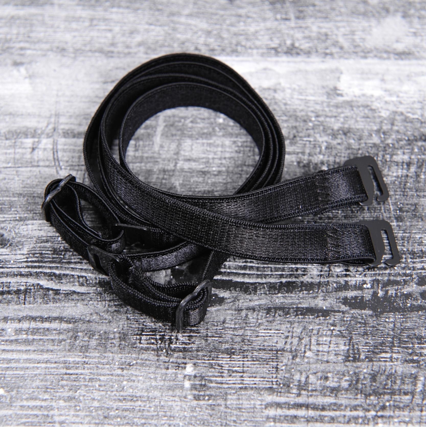 Black Detachable Bra Straps 3/8 or 10mm Wide 1 Pair Bra Making Lingerie DIY  -  Hong Kong