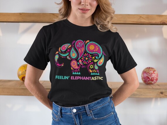 Elephant Lover T Shirt; Colorful Elephant T Shirt; Mandala Elephant Lover T Shirt; Colorful Elephant T Shirt; Mandala