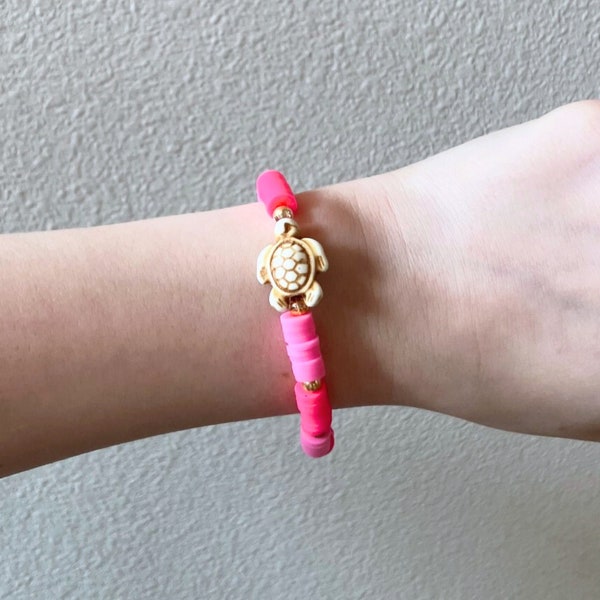 pink turtle bracelet