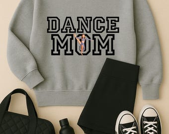 Dance Mom Sweatshirt with Custom Photo | Sporty Crewneck for Dance Moms | Personalized Gift for Dance Mama | Dance Parent Pullover