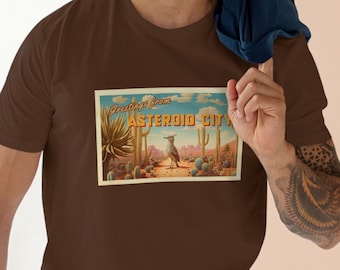 Greetings from Asteroid City Postcard Tee Wes Anderson Men's T-Shirt