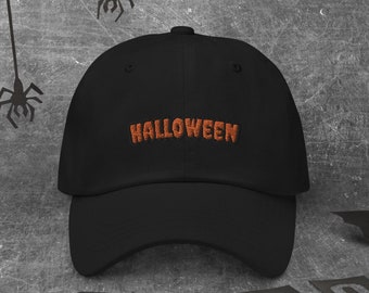 Halloween Embroidered Dad Hat Halloween Horror Cap Ghost Spooky Creepy