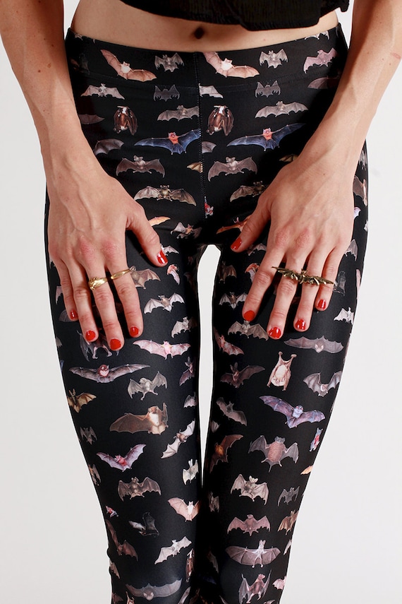 Bat Shit Crazy Pants Yoga Leggings Halloween Spooky Vampire Witchy