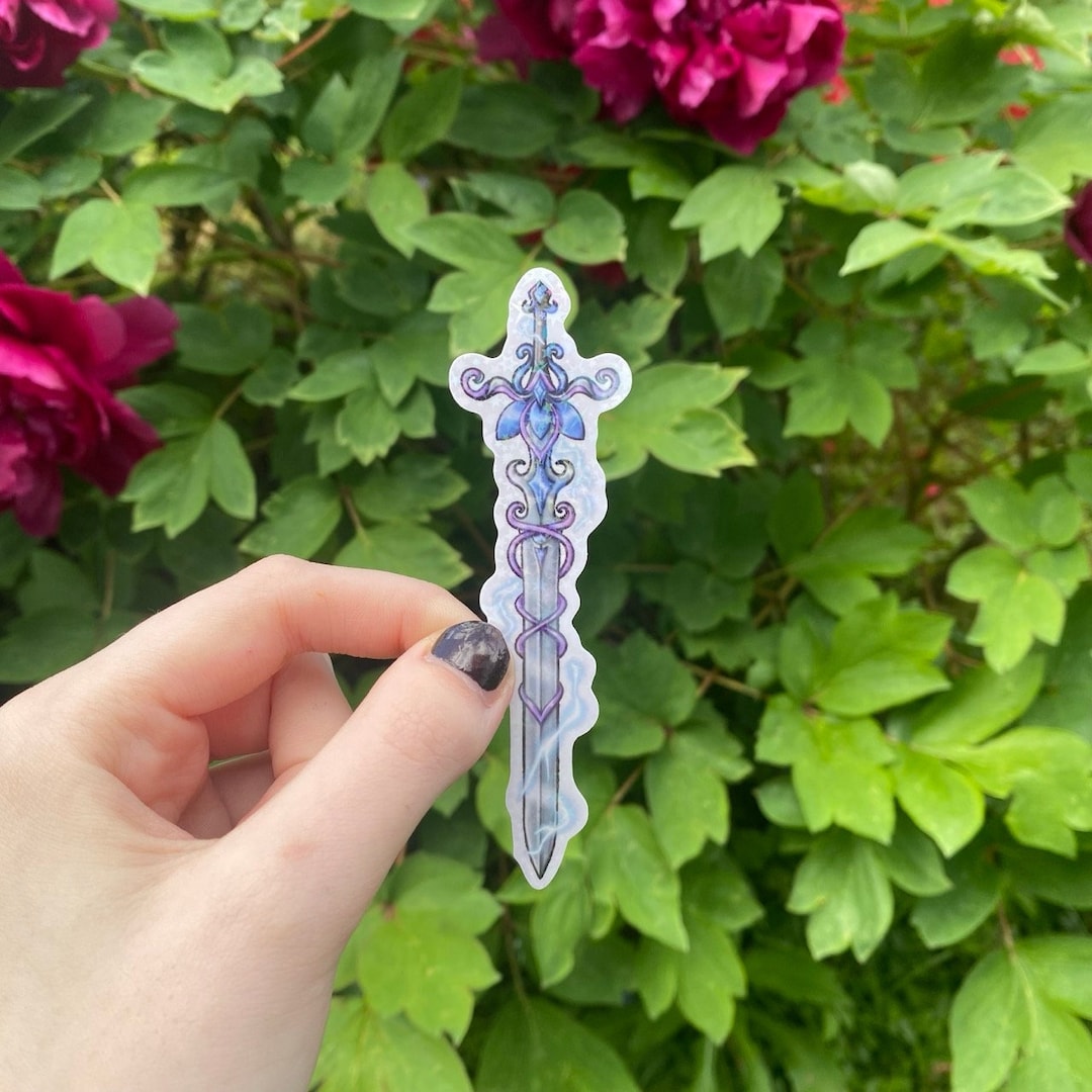 Magic Sword Sticker Vinyl Holographic Sticker Fantasy Sword Silver Lightning - Etsy