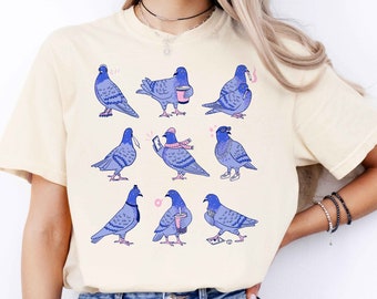 Camiseta Pigeons of New York: Camiseta gráfica con colores cómodos