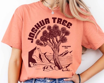 Camiseta gráfica del Parque Nacional Joshua Tree - Camisa desértica con colores cómodos