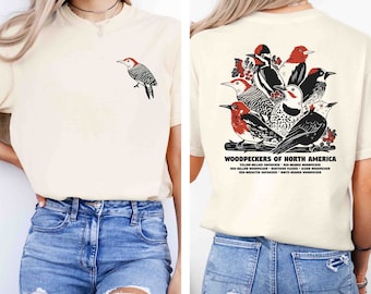 Camiseta de pájaros carpinteros norteamericanos: camiseta de chupasavia con colores cómodos
