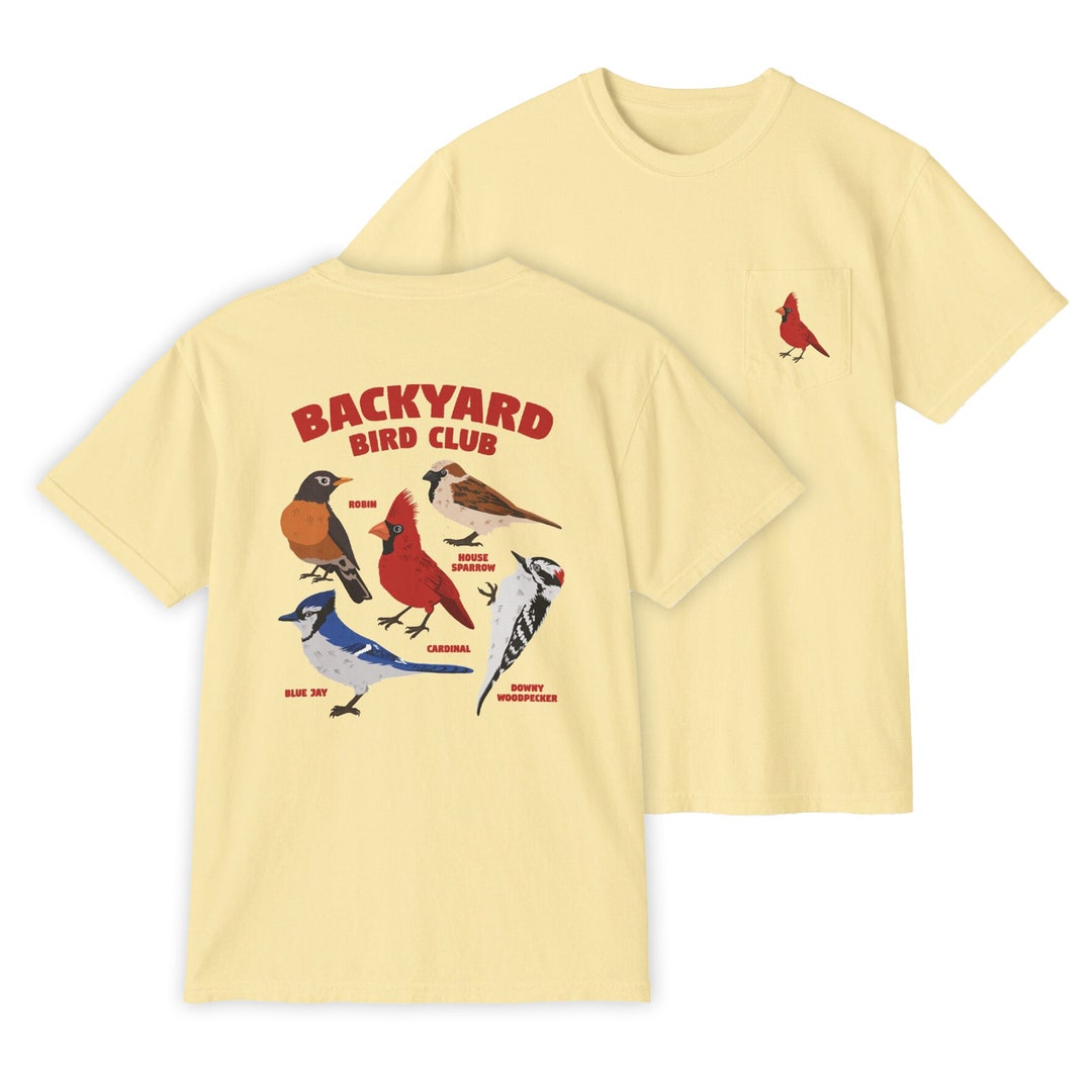 Backyard Bird Club T-shirt: Cardinal Pocket, North American Birds