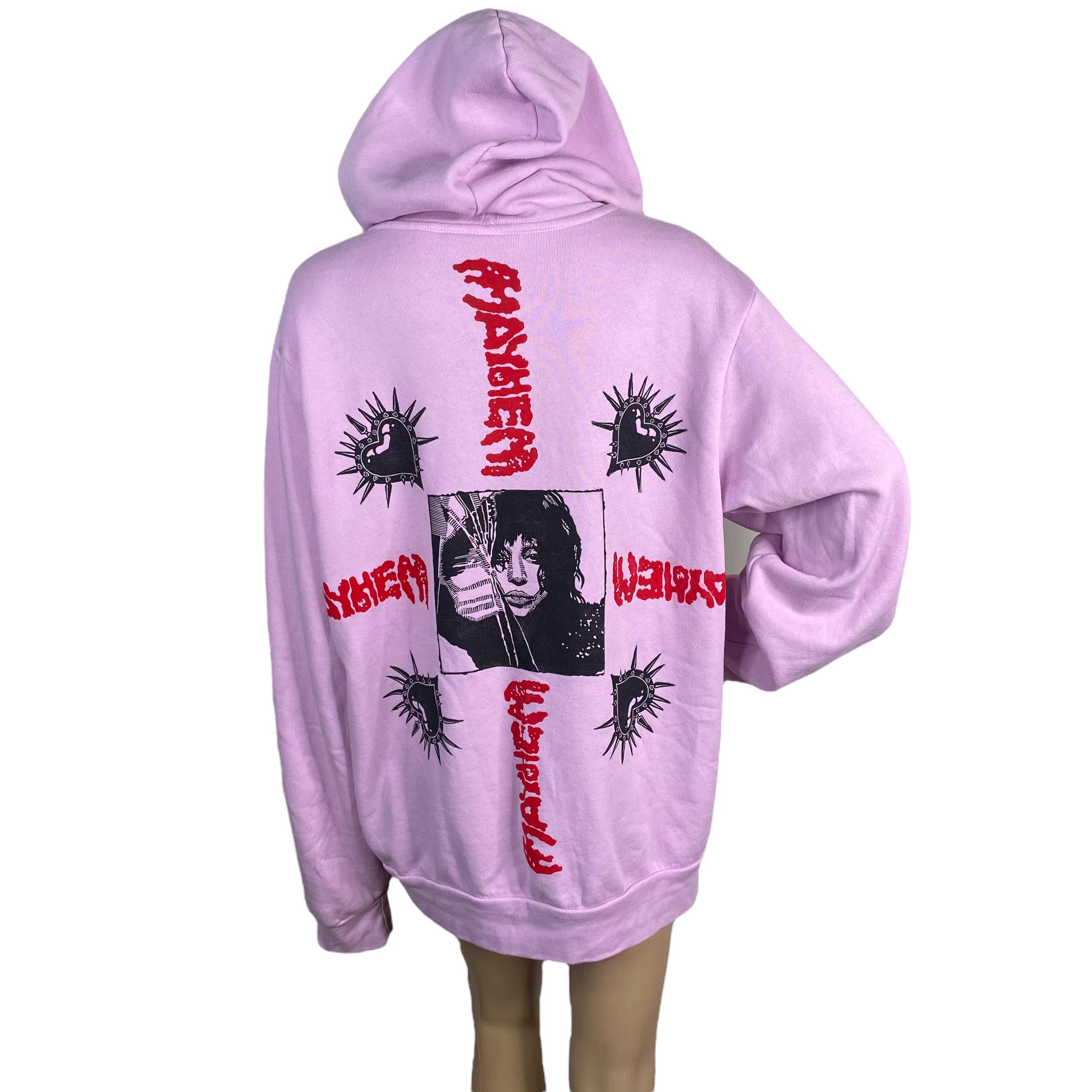 若者の大愛商品 Block Purple Mayhem Gaga Lady Printed Track Hoodie up Zip ミュージシャン