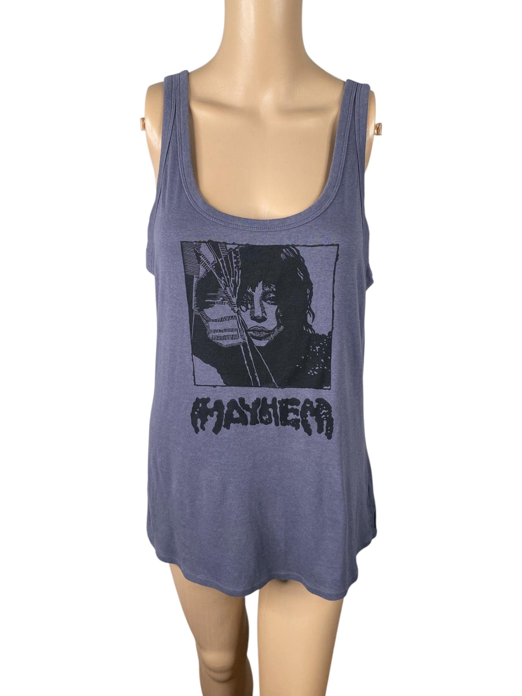 レディー・ガガ メイヘム ブロックプリント チャコールグレー タンク