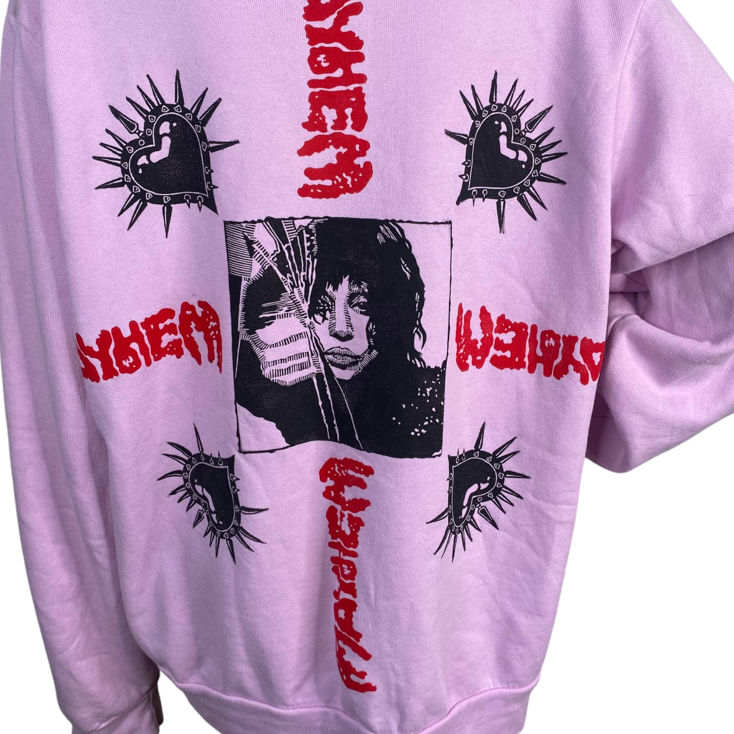 Lady Gaga Mayhem Purple Block Printed Zip up Hoodie Track