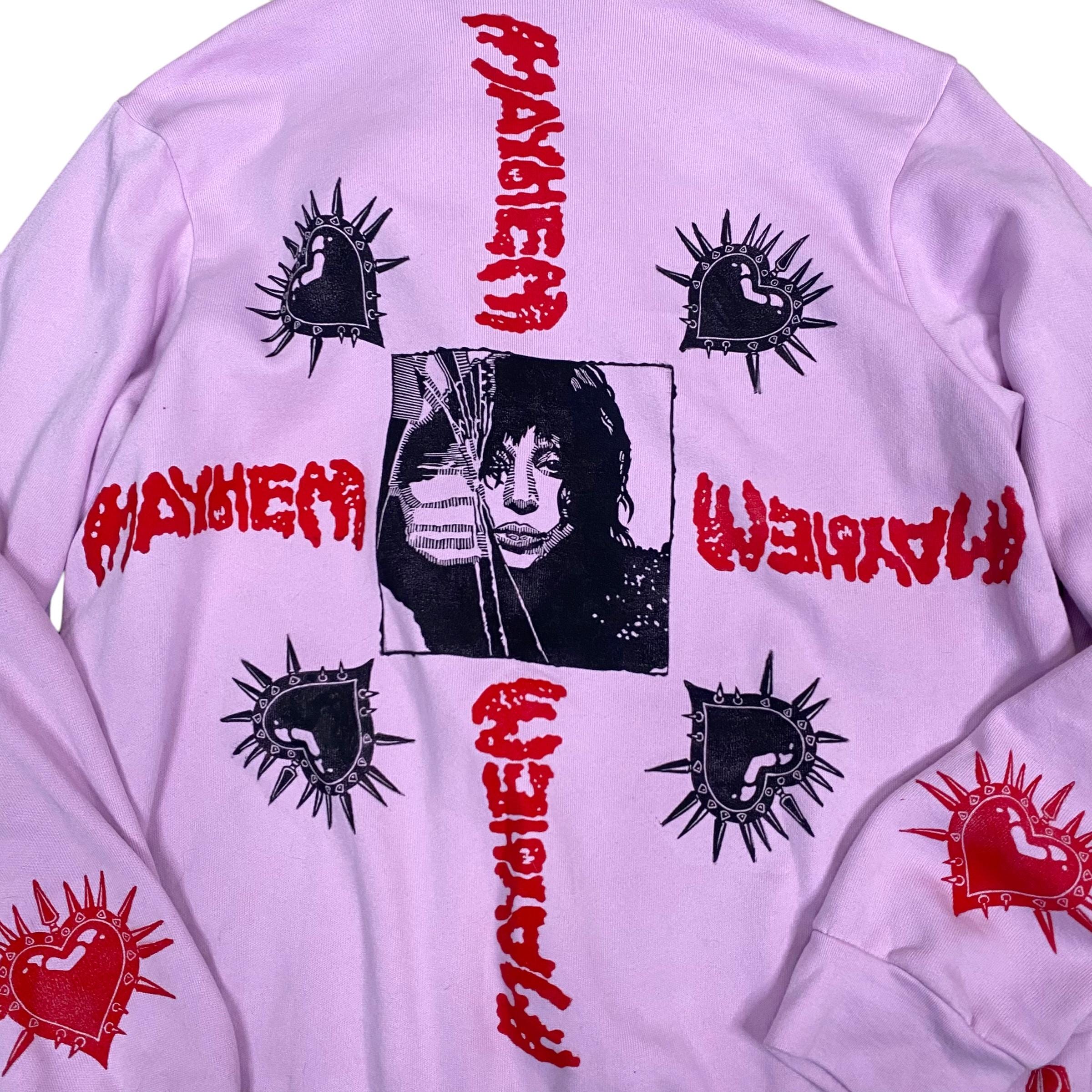 新しく着き Lady Gaga Track Hoodie up Zip Printed Block Purple Mayhem ミュージシャン