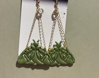 Summer Astera | dimensional, hand-sculpted | elegant statement earrings | floral dangle earrings | polymer clay