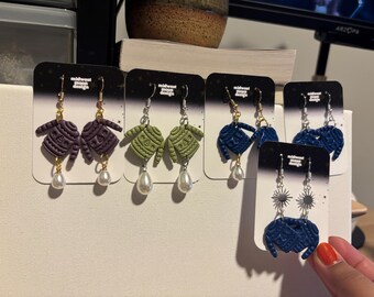Holiday Sweaters | dimensional, hand-sculpted | elegant statement earrings | holiday dangle earrings | polymer clay
