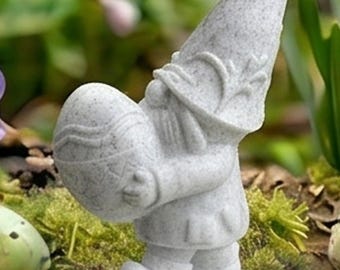 Easter Bunny Gnome Figurine, Nordic Spring Tomte Decor, 3D Printed Shelf Sitter