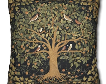 Tree of Life Pillow Cover: William Morris Tapestry Design