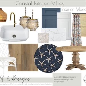 Mood Board de diseño de cocinas costeras