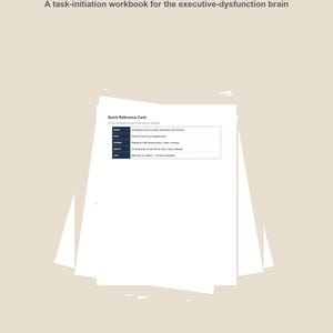 Planerare för exekutiv dysfunktion PDF | Arbetsbok för ADHD-uppgiftsinitiering | Utskrivbar uppgiftsförlamning | Digital nedladdning