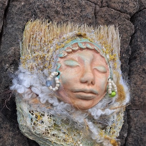 Assemblage Art doll, Painters Brush, Art Figure