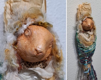 OOAK art doll, hand stitched, Imbolc Ostara Spirit