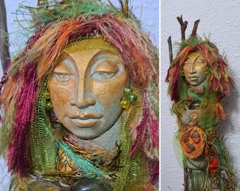 Imbolc Brigid Spirit, Goddess Figure, OOAK art doll