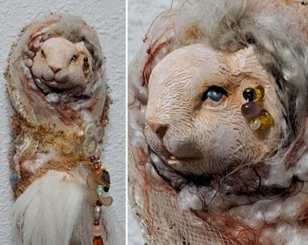 OOAK art doll, hand stitched, Imbolc Ostara Spirit