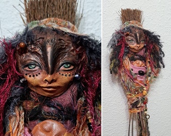 OOAK Textile Corvid Art Doll