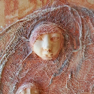 Mix media and collage, assemblage painting