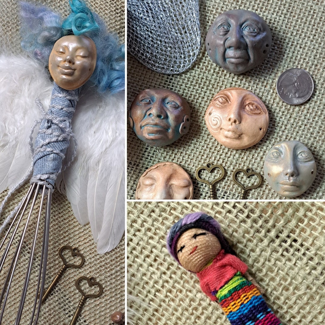 DIY Dollmaker Kit Angels and Crones Polymer Faces Art Doll Etsy Australia