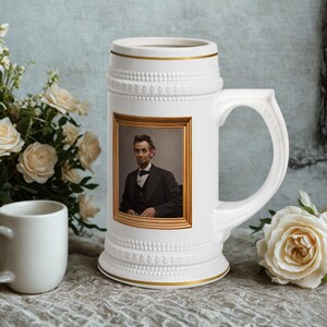 President Abraham Lincoln Civil War Beer Stein Mug | Breweriana Collectible