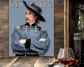 Gettysburg Collection Poster Print: General Custer Historical Artwork