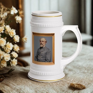 General Robert E. Lee Civil War Beer Stein Mug | Historical Breweriana