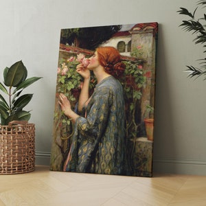 L'anima di Rose di John William Waterhouse / Stampa artistica preraffaellita / Ritratto di donna / Arte murale stampabile pronta da appendere