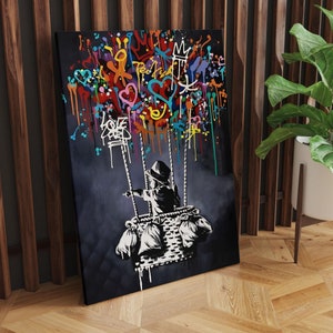 Banksy Balloon Canvas, Balloon Poster, Banksy Art, Wall Art Canvas Design, Ready To Hang Decoration